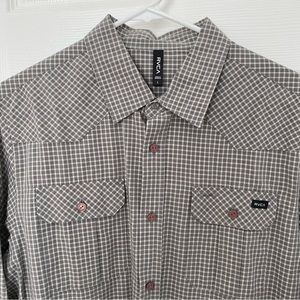 RVCA Mens Long-Sleeve Button Down Shirt - Size Large